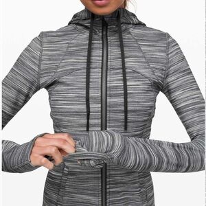Lululemon Hooded Define Jacket *Nulu
Heathered Black / White / Black Size 4